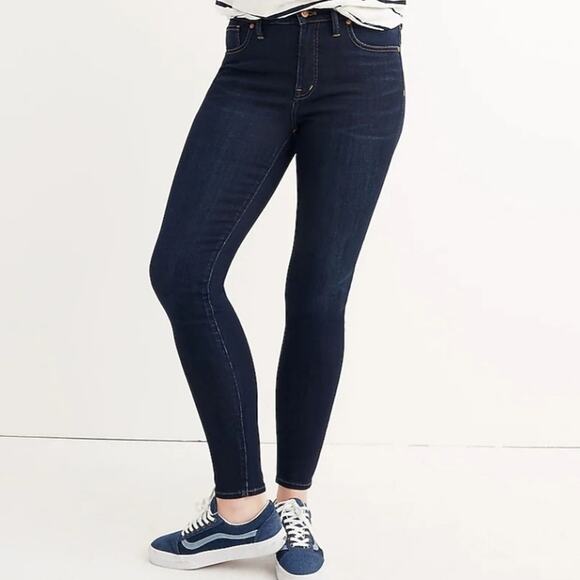 Madewell 9" Mid-Rise Skinny Jeans in Larkspur Wash: TENCEL™ Denim Edition Sz 30 - Picture 3 of 10